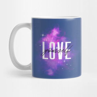 Love Yourself Galaxy Design – Cosmic Self Care Art Mug