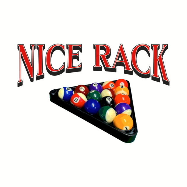 Nice Rack Pool Billiards Funny Bar Game Design by Kathy Hawke