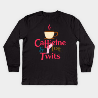 Caffeine with Plot Twists Kids Long Sleeve T-Shirt