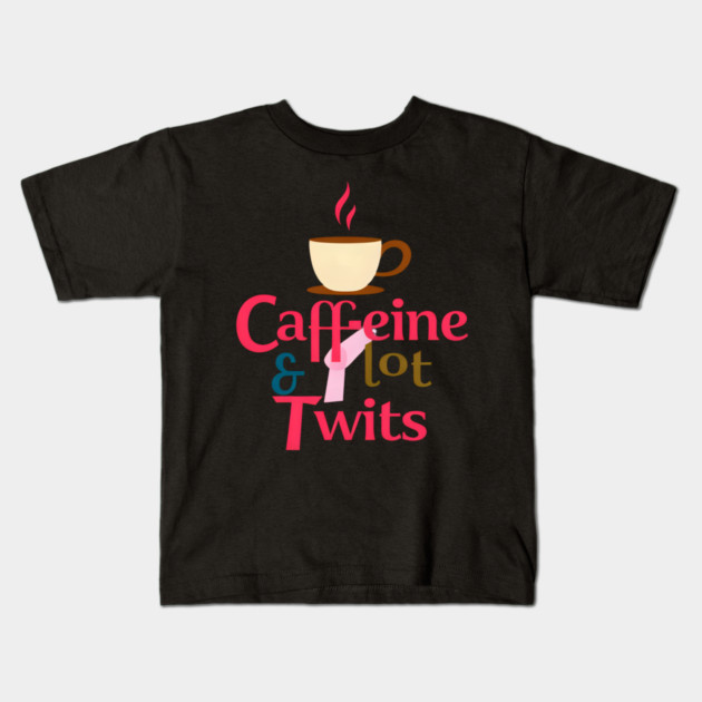Caffeine with Plot Twists Kids T-Shirt by SR8891