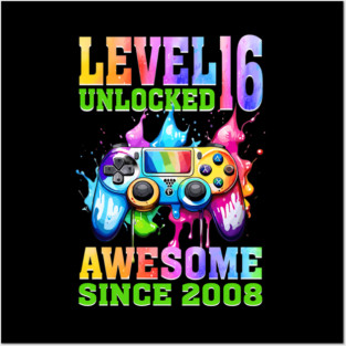Level 16 Unlocked Awesome 2008 16Th Video Game Posters and Art