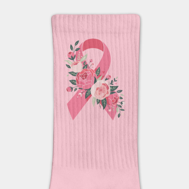 Women’s Pink Ribbon Design Floral Awareness Peonies & Blossom by ism's Store