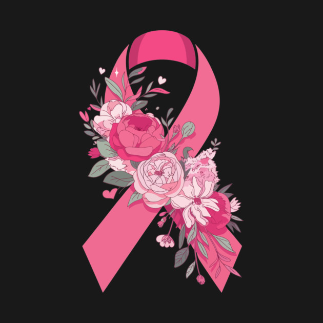 Pink Ribbon Floral Awareness – Cool Elegant Flower Design Support by ism's Store