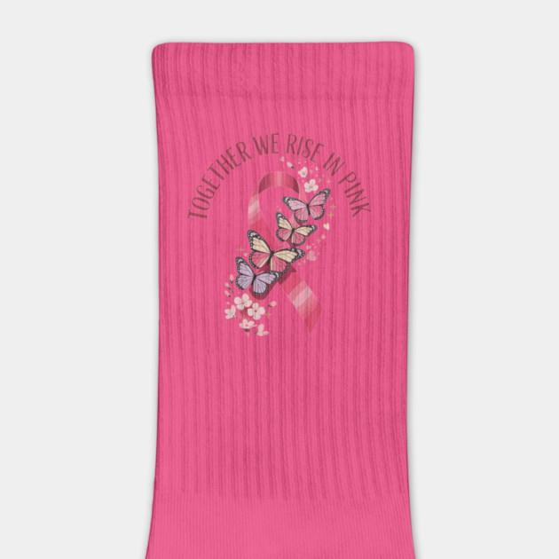 Together We Rise In Pink Ribbon Design Floral Awareness by ism's Store