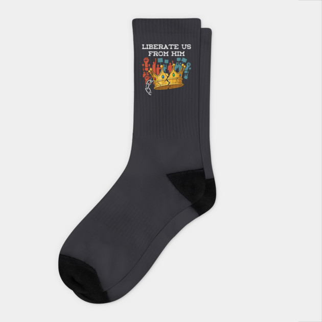Liberate Us From Him Socks by Charles's Store 8