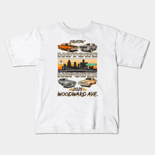 Motown Mopower Woodward Ave 2025 Kids T-Shirt