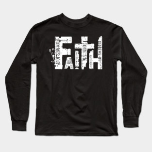 Christian Faith, Faith Cross Long Sleeve T-Shirt