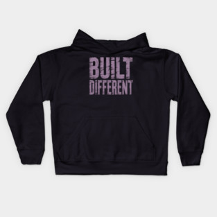 Purple Built Different Purple Color Graphic Purple Kids Hoodie