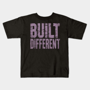 Purple Built Different Purple Color Graphic Purple Kids T-Shirt