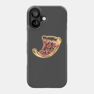 Neon slice of pizza Phone Case