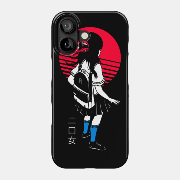 Futakuchi Onna Urban Yokai Girl Anime Phone Case by Otaku Vibes
