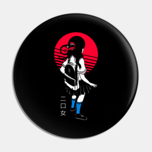 Futakuchi Onna Urban Yokai Girl Anime Pin
