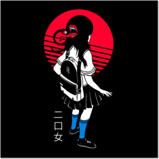 Futakuchi Onna Urban Yokai Girl Anime Posters and Art