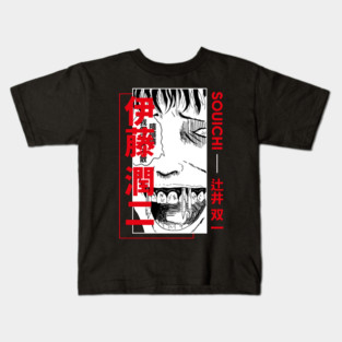 Souichi Junji Ito Nail Mouth Horror Anime Design Kids T-Shirt