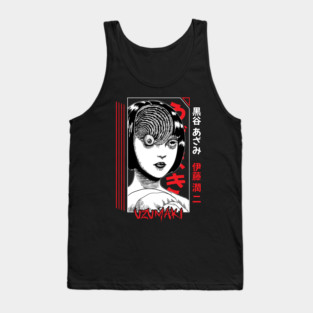 Uzumaki Spiral Curse Horror Art Tank Top