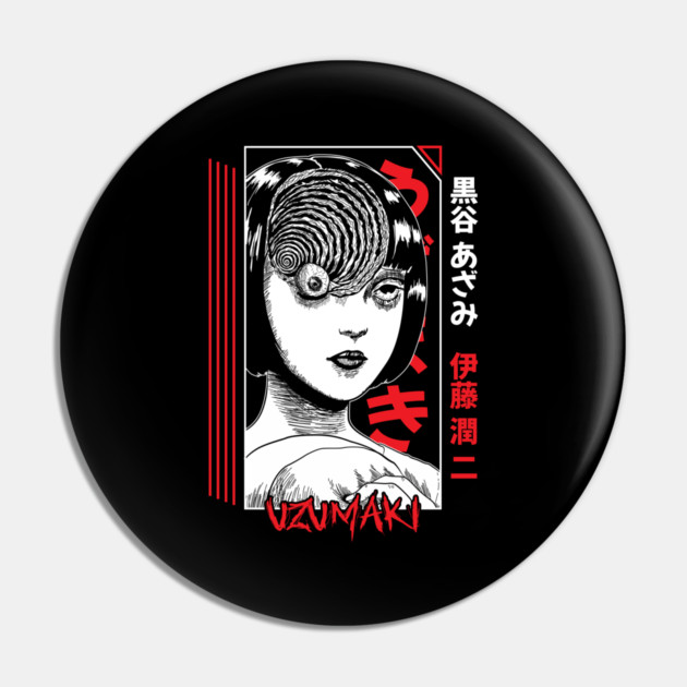 Uzumaki Spiral Curse Horror Art Pin by Otaku Vibes