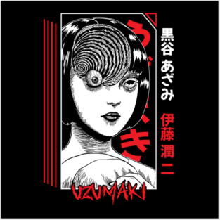Uzumaki Spiral Curse Horror Art Posters and Art