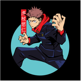 Jujutsu Kaisen Yuuji Itadori Cursed Punch Posters and Art
