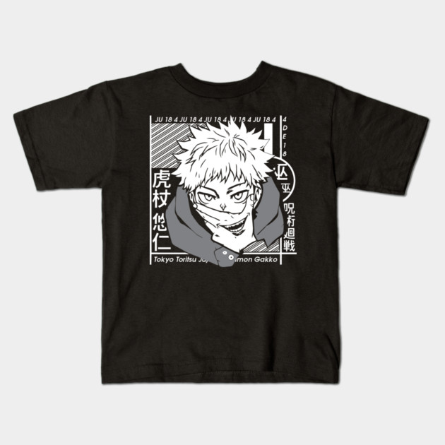 Jujutsu Kaisen Yuuji Split with Sukuna Kids T-Shirt by Otaku Vibes