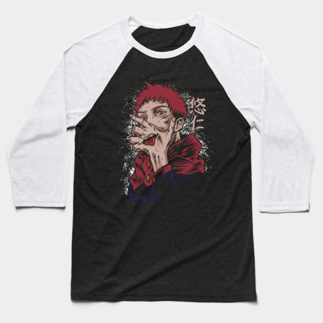 Yuuji Itadori -Jujutsu Kaisen Baseball T-Shirt by Otaku Vibes