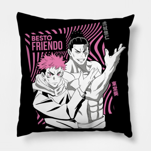 Jujutsu Kaisen Itadori and Todo Best Friends Pillow by Otaku Vibes