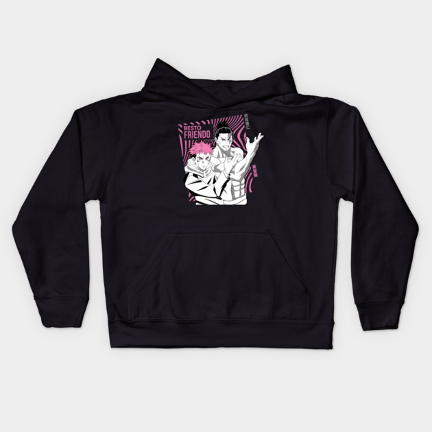 Jujutsu Kaisen Itadori and Todo Best Friends Kids Hoodie by Otaku Vibes