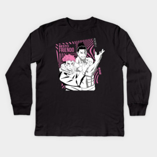 Jujutsu Kaisen Itadori and Todo Best Friends Kids Long Sleeve T-Shirt