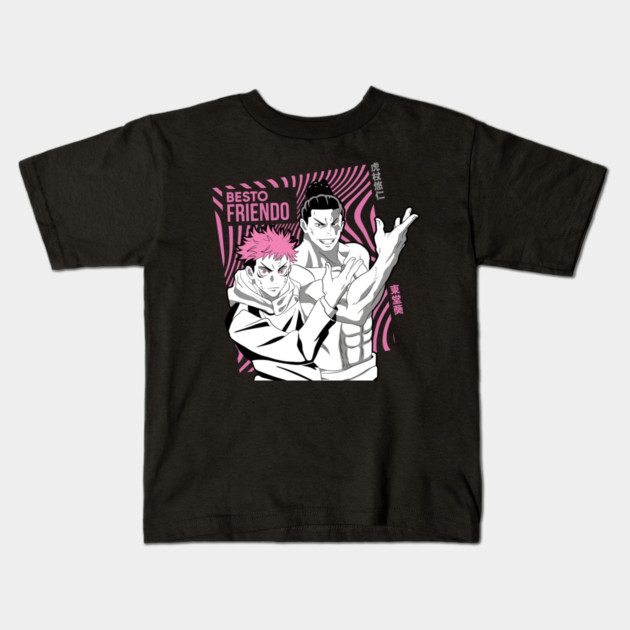 Jujutsu Kaisen Itadori and Todo Best Friends Kids T-Shirt by Otaku Vibes