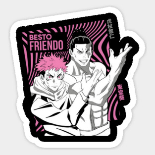Jujutsu Kaisen Itadori and Todo Best Friends Magnet