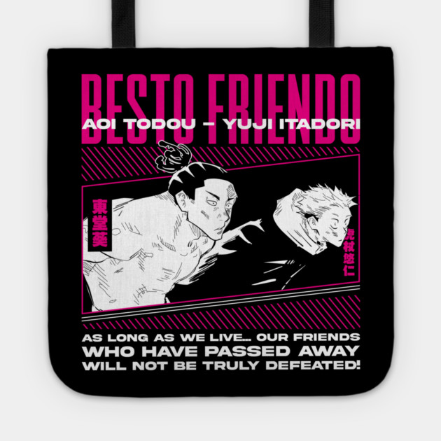 Jujutsu Kaisen Itadori Todo Combo Attack Tote by Otaku Vibes