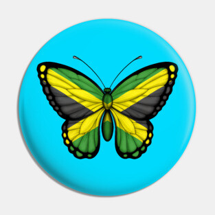 Jamaican Flag Butterfly Pin