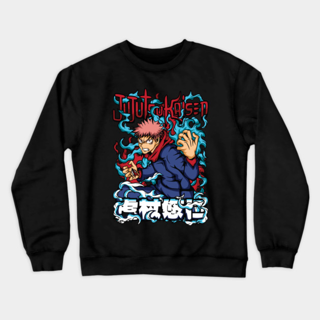 Jujutsu Kaisen Yuuji Itadori Epic Art Crewneck Sweatshirt by Otaku Vibes