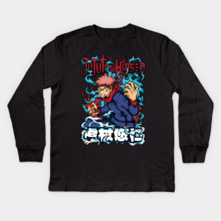 Jujutsu Kaisen Yuuji Itadori Epic Art Kids Long Sleeve T-Shirt