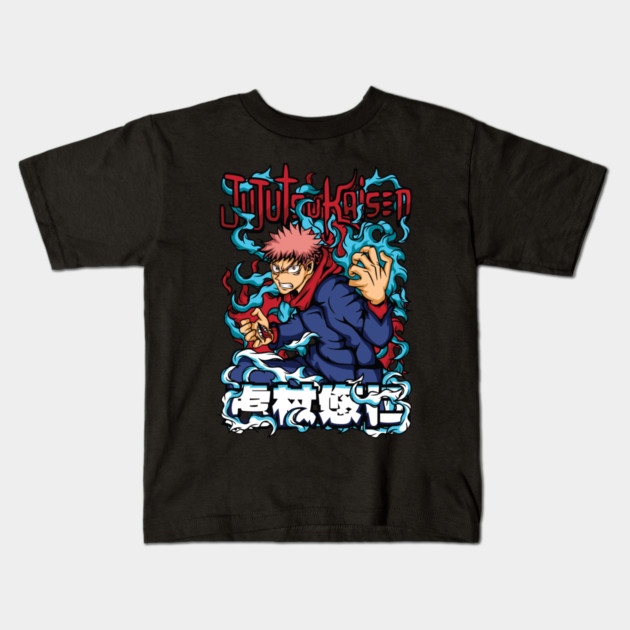 Jujutsu Kaisen Yuuji Itadori Epic Art Kids T-Shirt by Otaku Vibes
