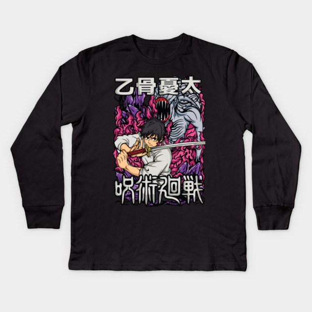 Jujutsu Kaisen Yuta and the Queen of Curses Kids Long Sleeve T-Shirt by Otaku Vibes