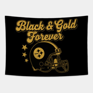 Black & Gold Forever-Pittsburgh Steelers Tapestry