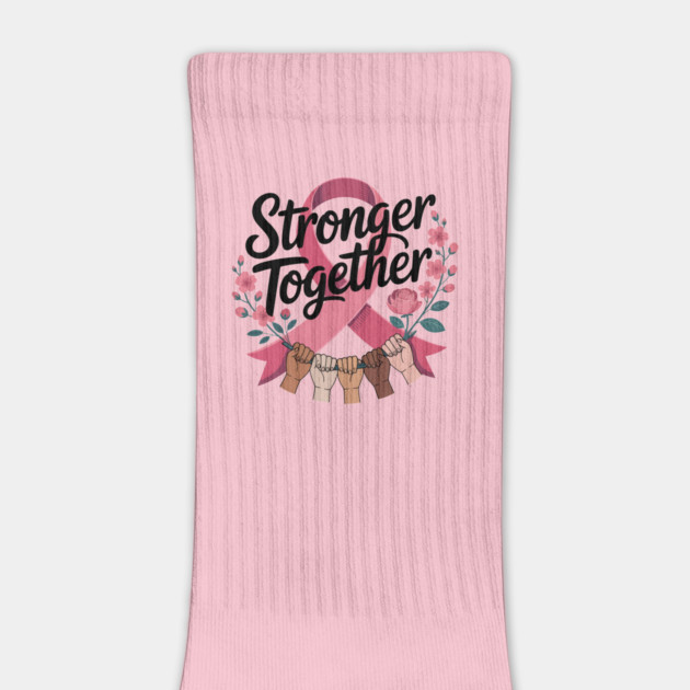 Stronger Together Women’s Pink Ribbon Design Floral Awareness Peonies & Blossom by ism's Store