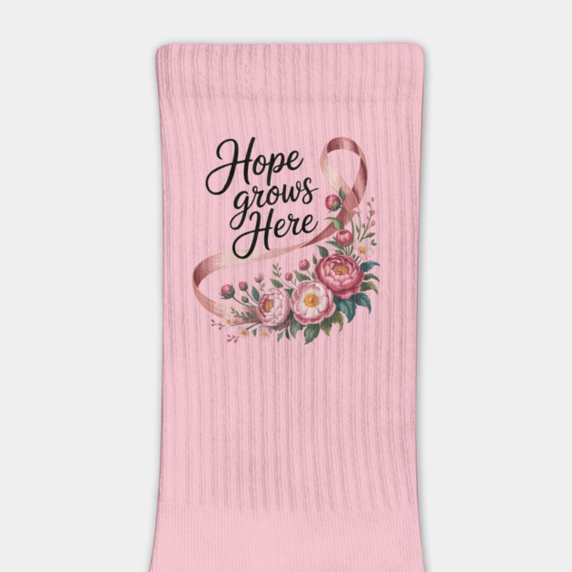 Hope Grows Here Shirt Breast Cancer Awareness Floral by ism's Store