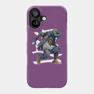 Streetwear Chameleon Runner - Retro Style with Kanji Phone Case
