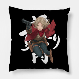 Anime Gunslinger Adventurer Girl Pillow