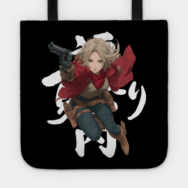Anime Gunslinger Adventurer Girl Tote by TuncGK