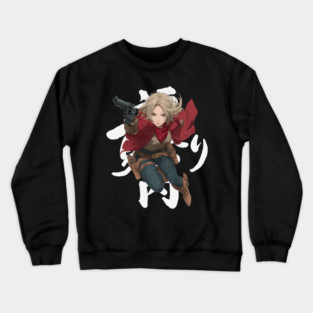 Anime Gunslinger Adventurer Girl Crewneck Sweatshirt