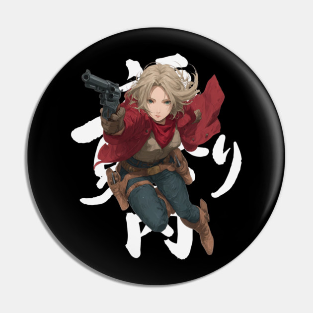 Anime Gunslinger Adventurer Girl Pin by TuncGK