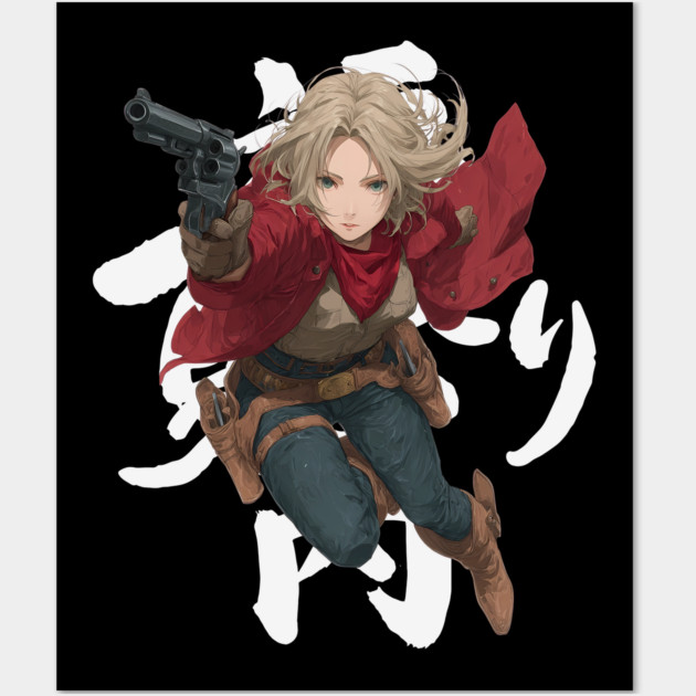 Anime Gunslinger Adventurer Girl Wall Art by TuncGK