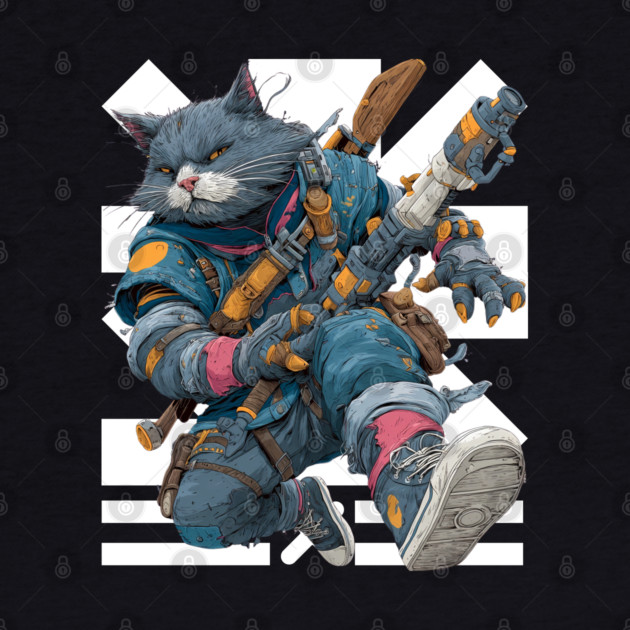 Cybernetic Street Cat - Space Warrior by TuncGK