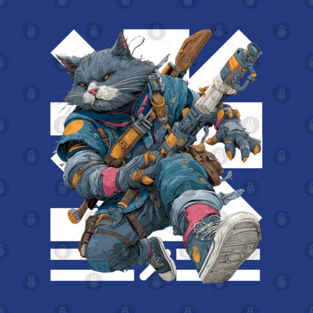 Cybernetic Street Cat - Space Warrior by TuncGK