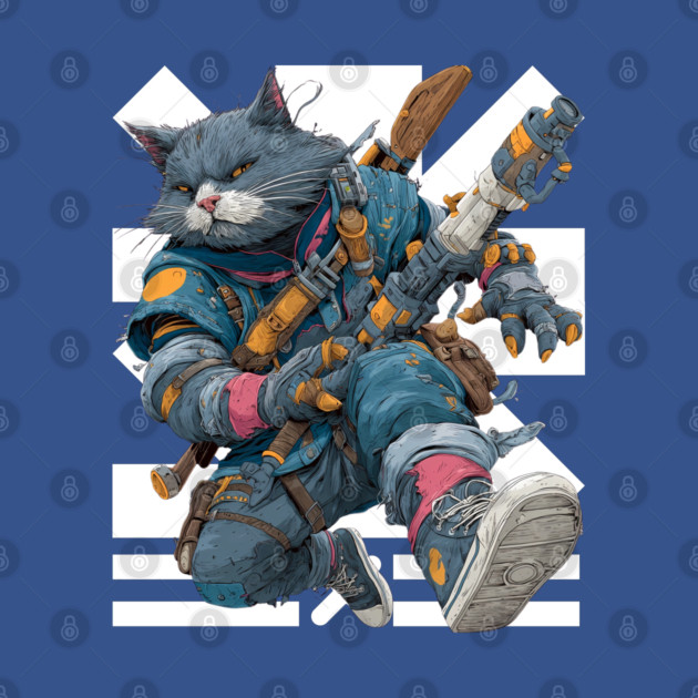 Cybernetic Street Cat - Space Warrior by TuncGK