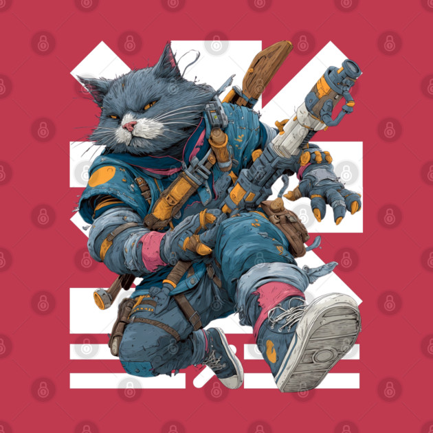 Cybernetic Street Cat - Space Warrior by TuncGK