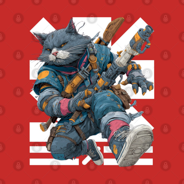 Cybernetic Street Cat - Space Warrior by TuncGK