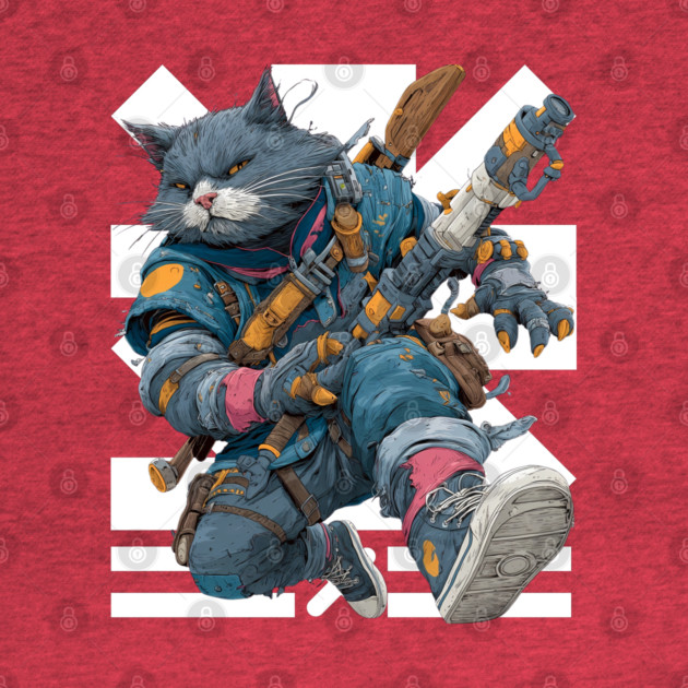 Cybernetic Street Cat - Space Warrior by TuncGK